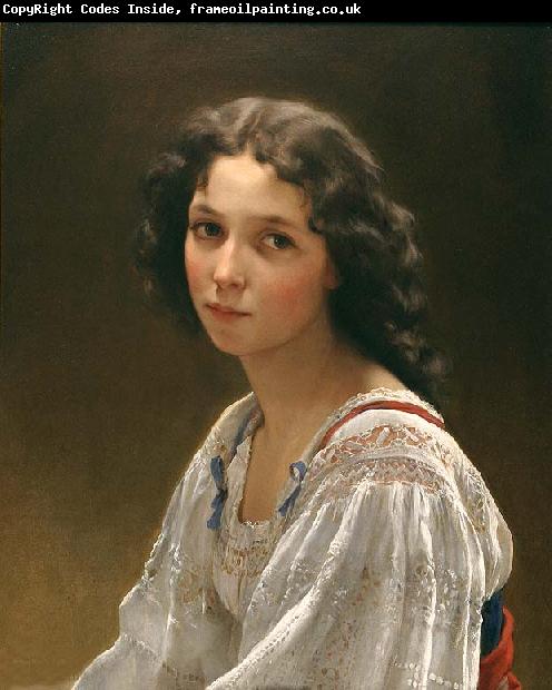 Emile Munier Head of a Young Girl